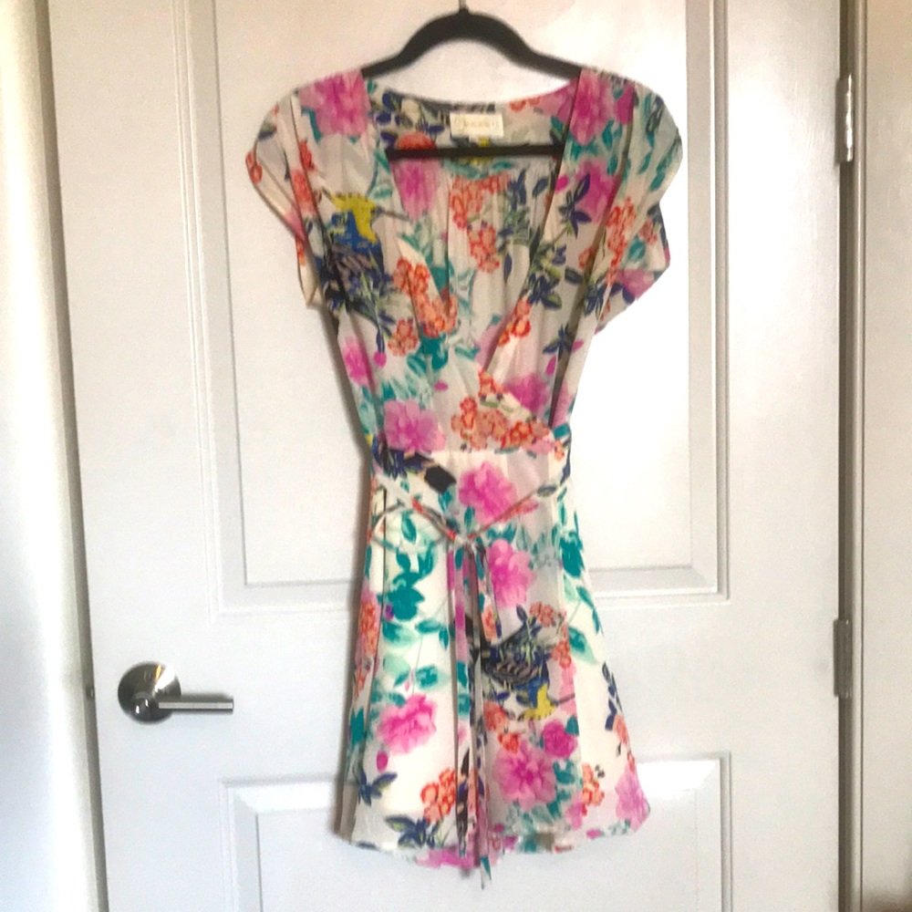 Yumi Kim silk floral wrap dress